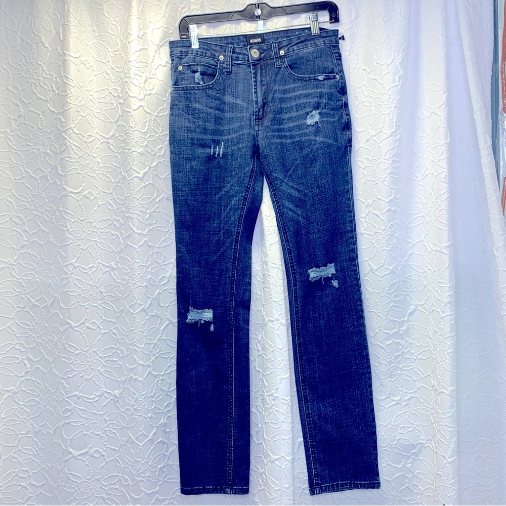 ✅ Hudson Kids Jagger Slim Straight distressed jeans Size 16